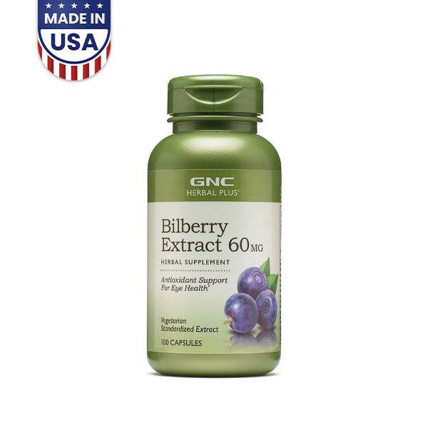 GNC Herbal Bilberry Extract 60mg, 100 Capsules