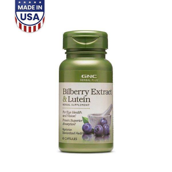 GNC Herbal Plus Bilberry Extract & Lutein 60 Capsules