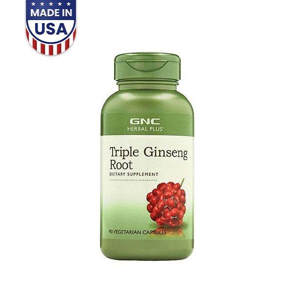 GNC Herbal Plus Triple Ginseng Root 100 Capsules