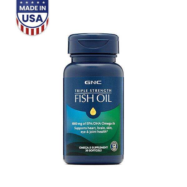 GNC TRIPLE STRENGHT FISH OIL 1000mg + OMEGA-3 30ct