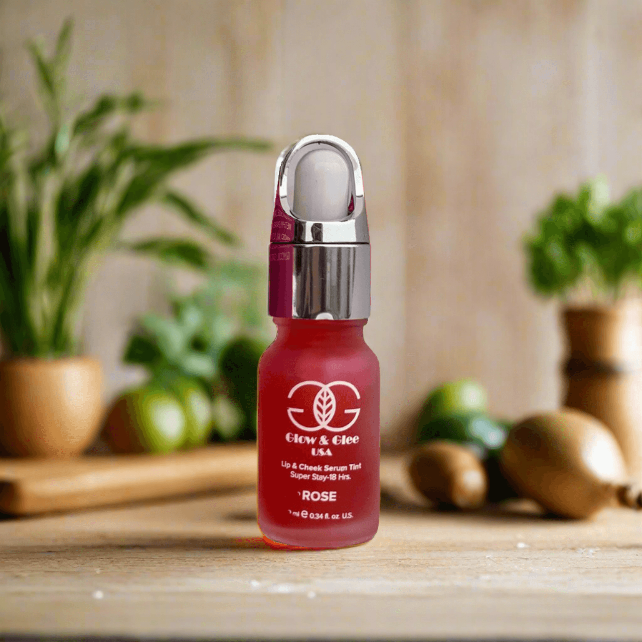 Glow & Glee Lip & Cheek Serum Tint Rose 10Ml
