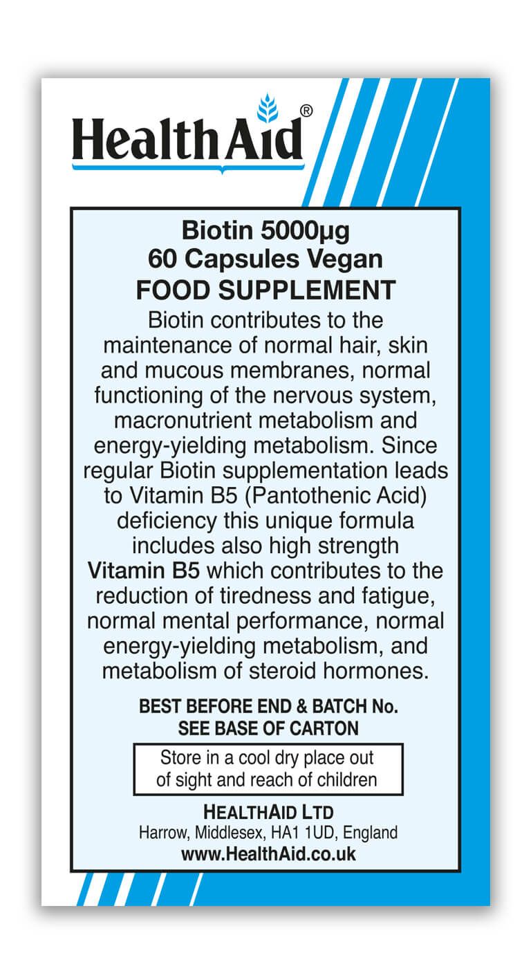 HealthAid Biotin 5000 mcg