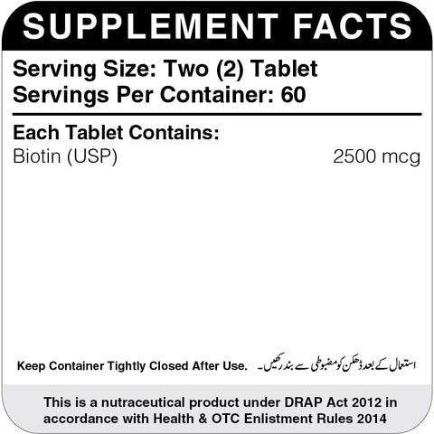 Herbiotics Biotin 5000 Mcg