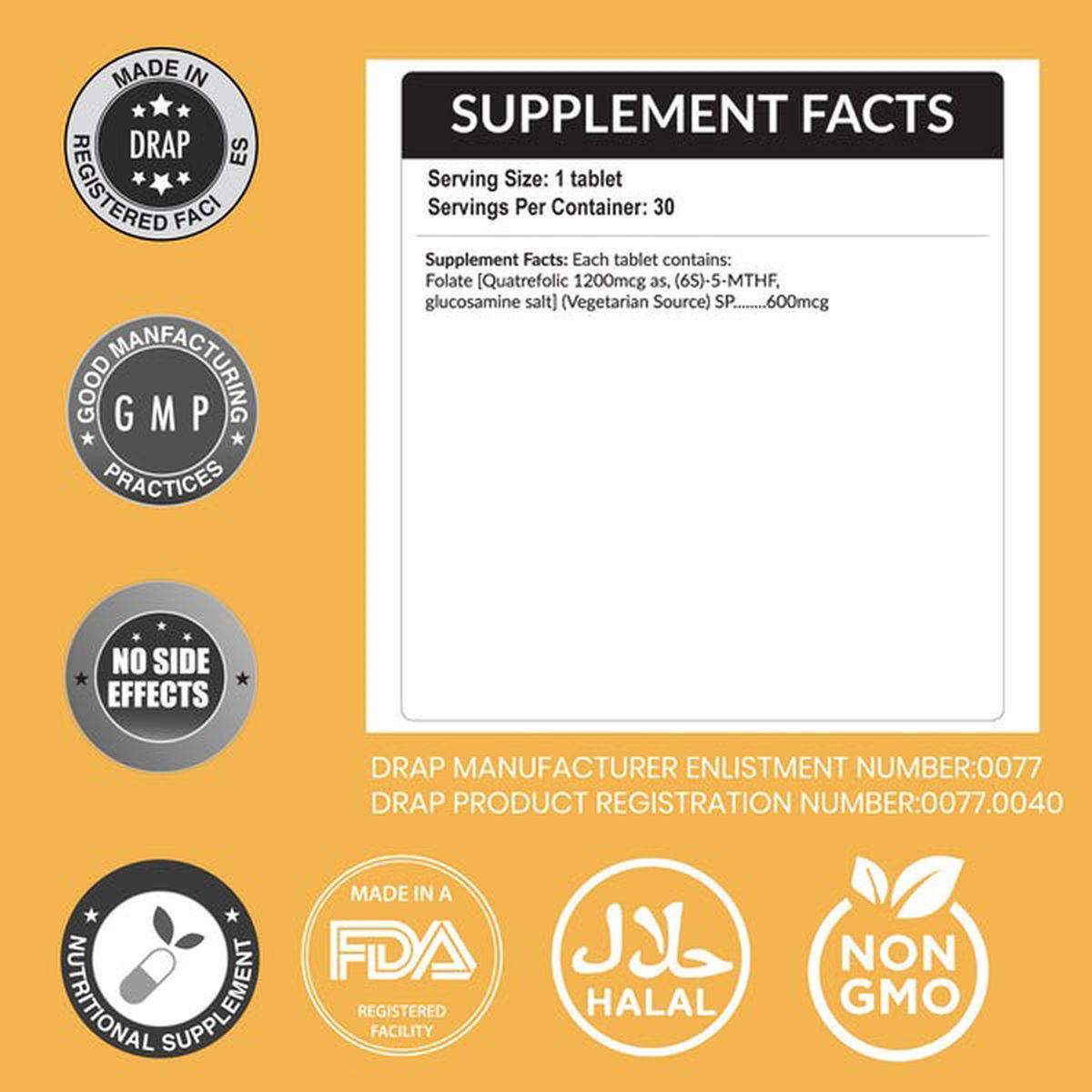 Hi-Nutrition Qtrfol 30 Tablets