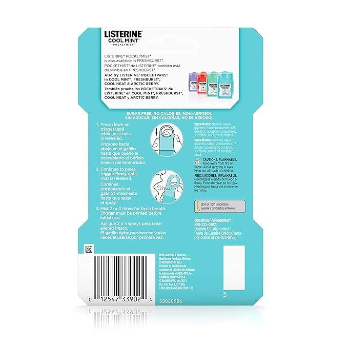 Listerine Pocketmist® Cool Mint Breath Spray Twin Pack
