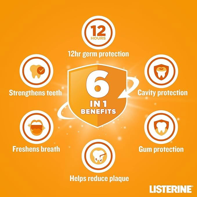 Listerine Total Care 6-in-1 Miswak Mouthwash, 250ml