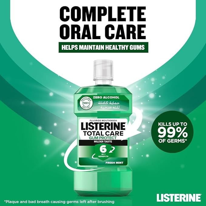 Listerine Total Care Gum Protect 6 in 1 Mouthwash Fresh Mint, 250ml