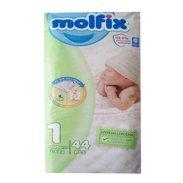 Molfix Diapers Size 1 (Newborn), 44 Ct