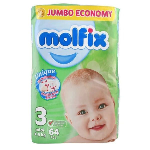 Molfix Diapers Size 3 (Midi), 64 Ct