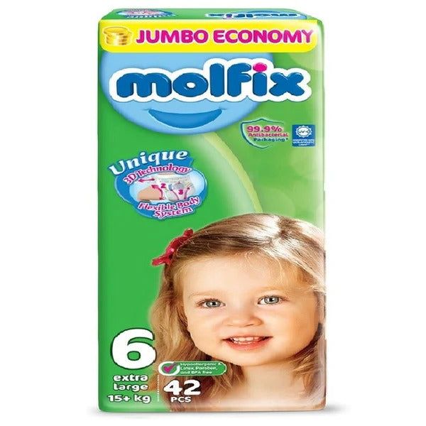 Molfix Diapers Size 6 (X-Large), 42 Ct