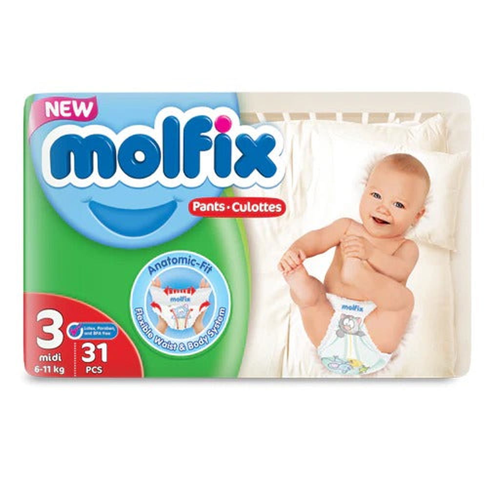 Molfix Pants Size 3 (Midi), 31 Ct