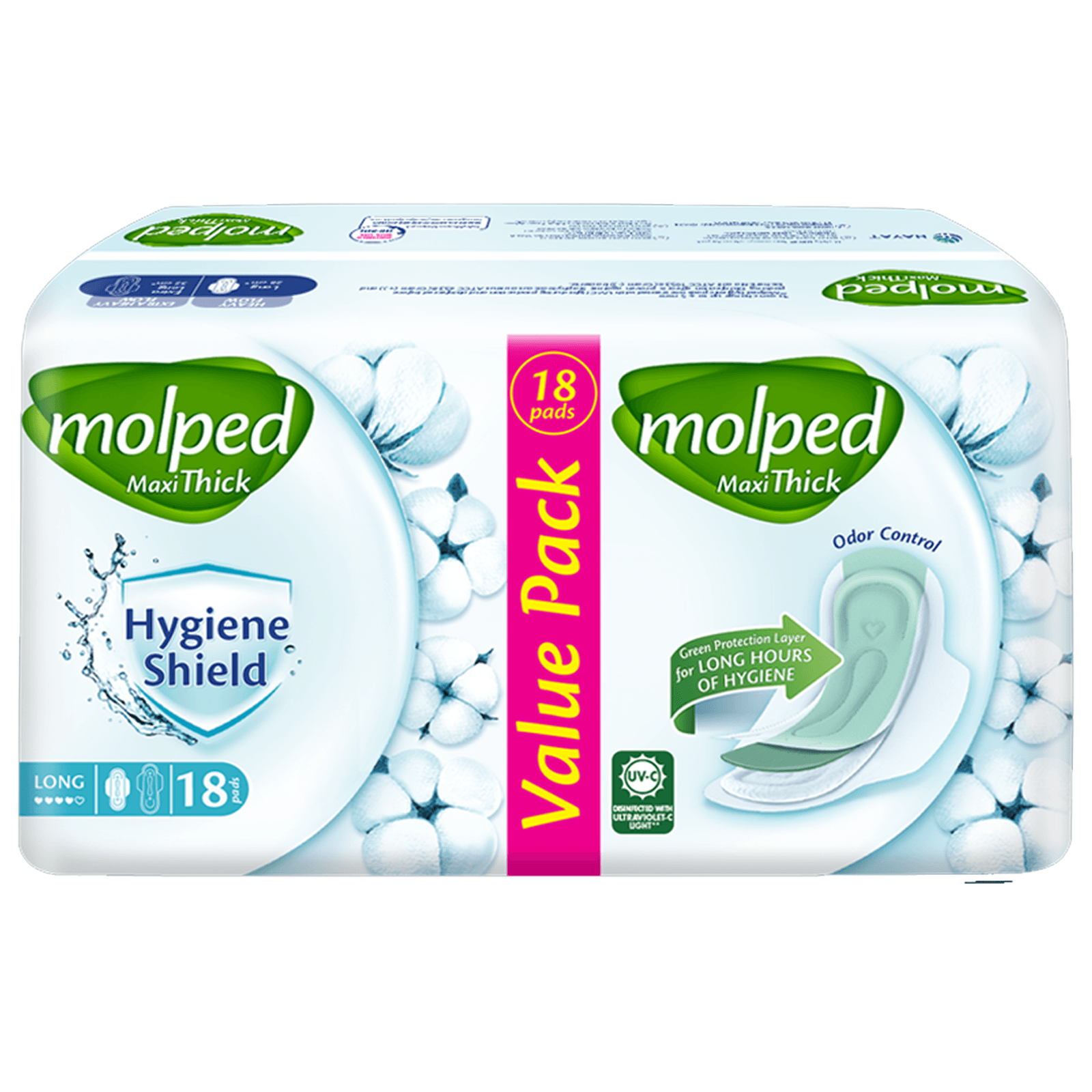 Molped Maxi Thick (Long), 18 Pads