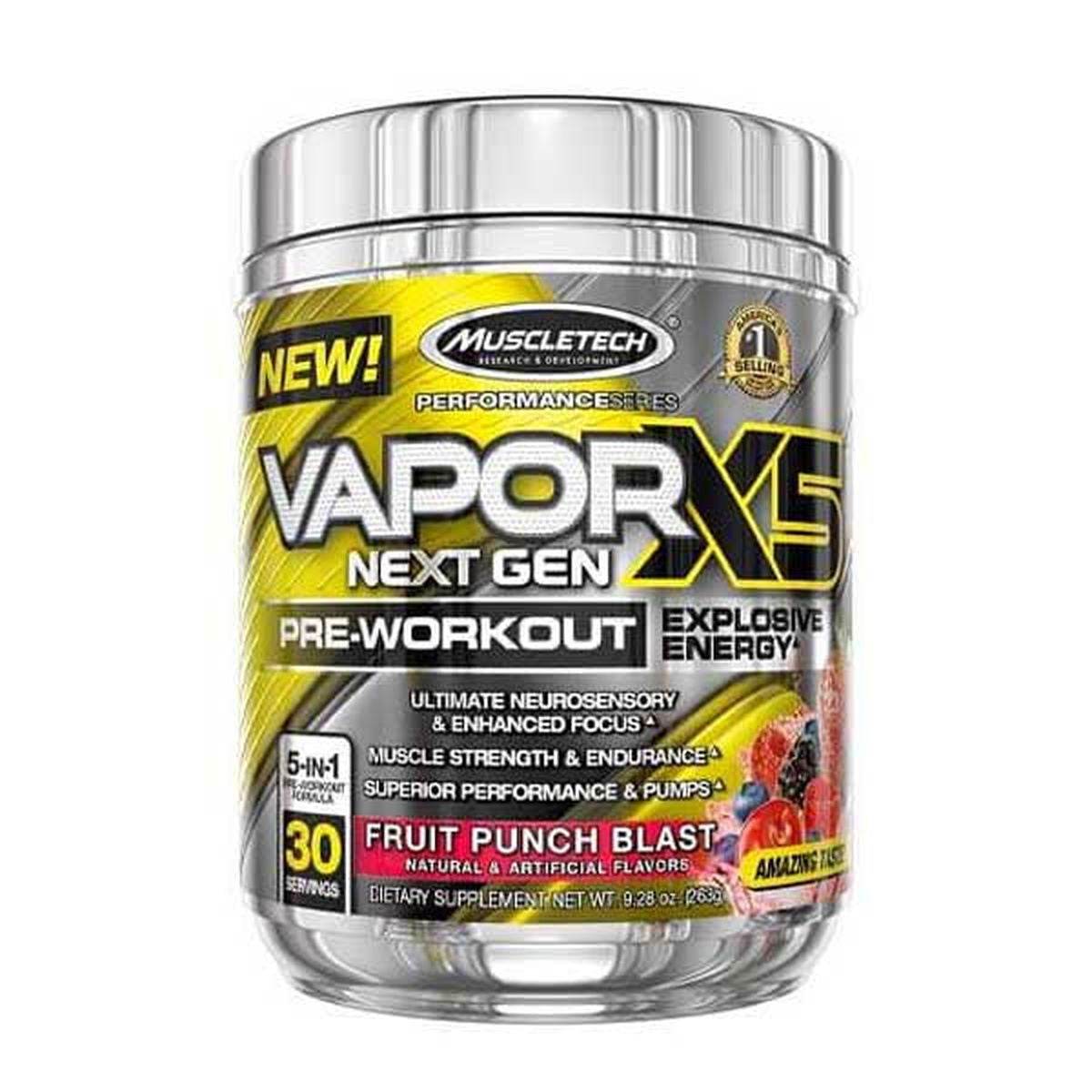 MuscleTech Vapor X5 Next Gen Pre Workout, 30 Servings