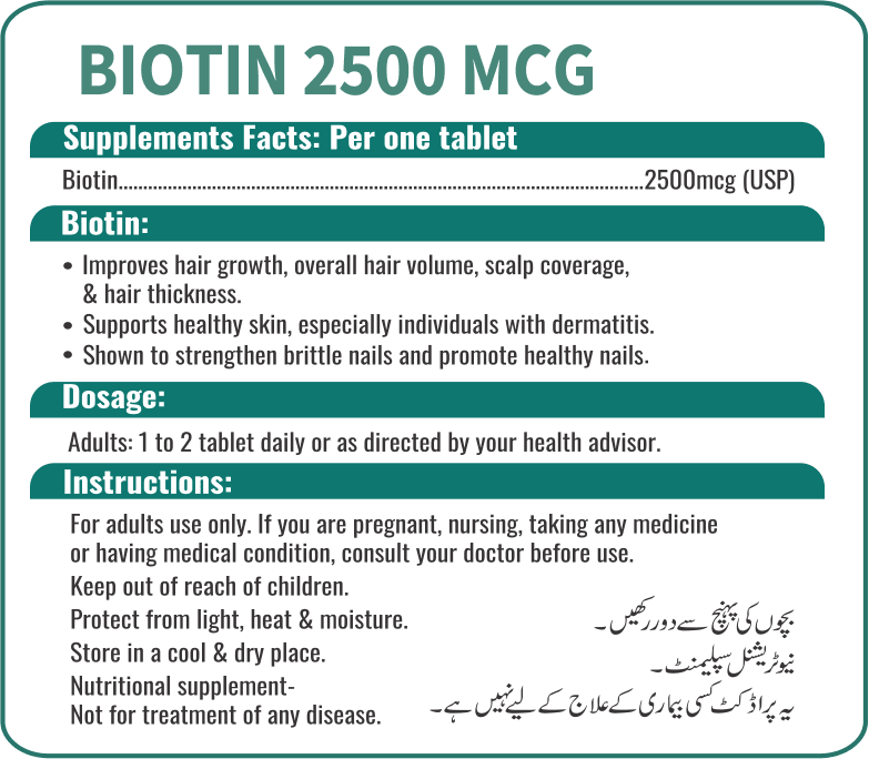 NHC  Biotin 2500 MCG