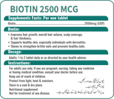NHC  Biotin 2500 MCG