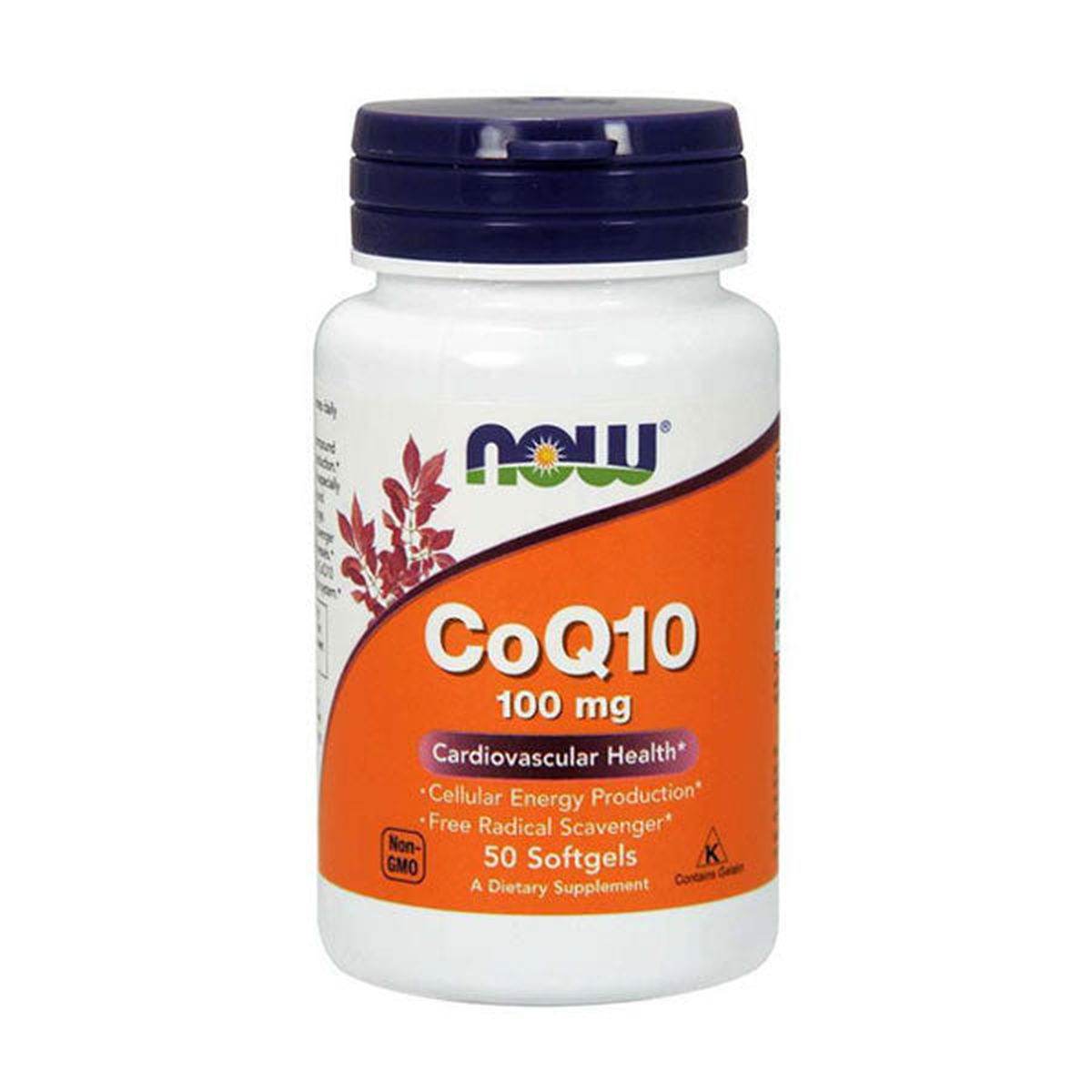 NOW CoQ10 100mg 50 Veg Capsules