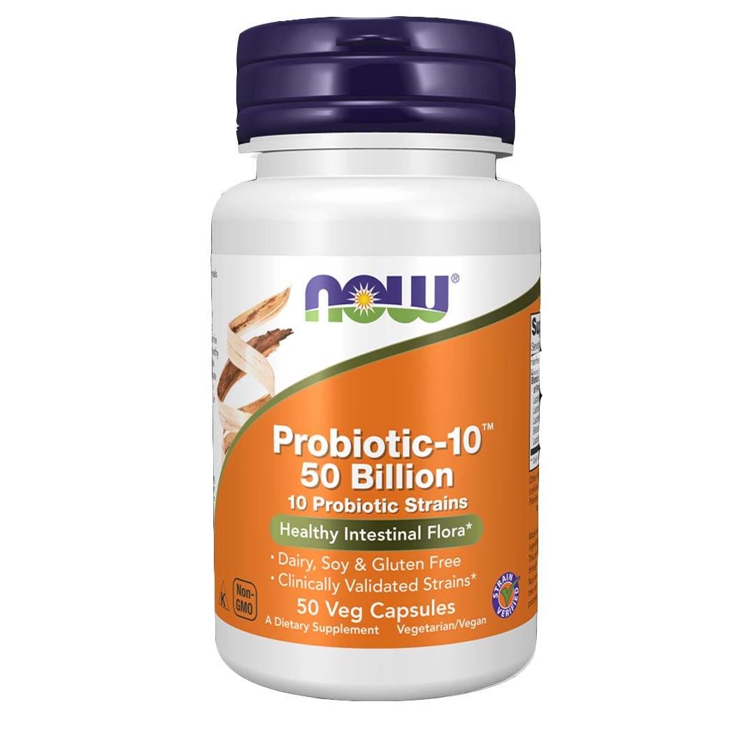 NOW Probiotic-10 50 Billion, 50 Ct