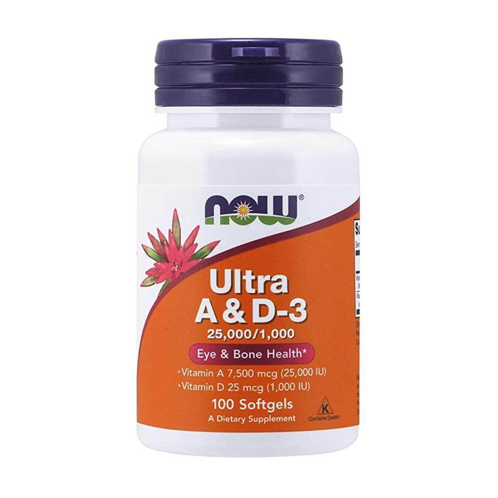 NOW Ultra A & D3 Eye & Bone Health 100 Softgels