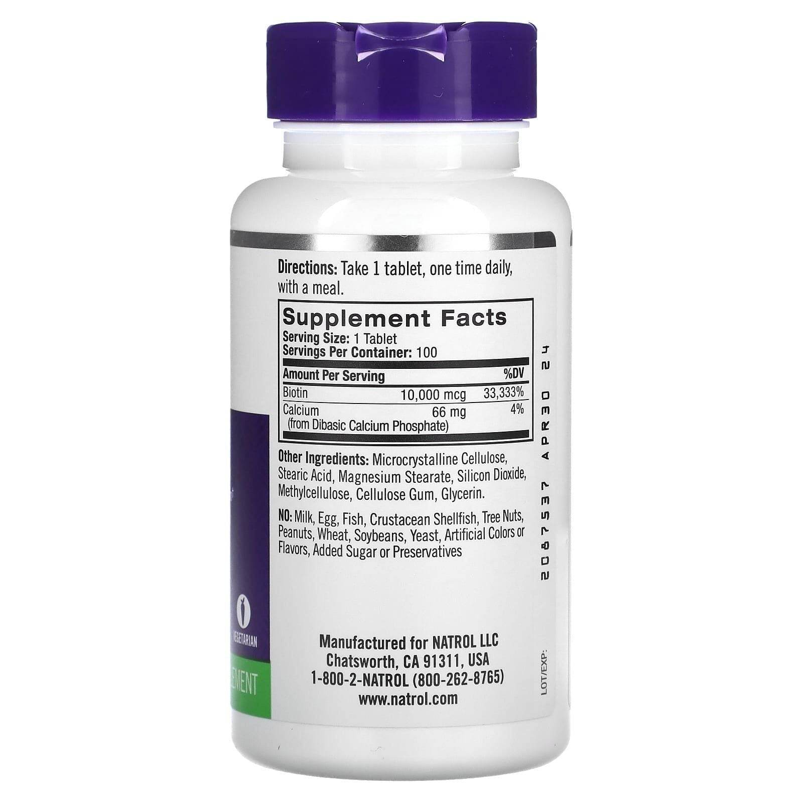 Natrol Biotin 10000mcg 100ct