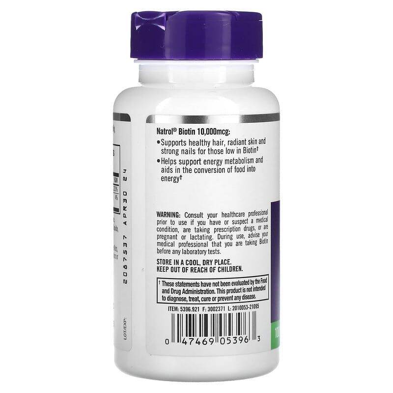 Natrol Biotin 10000mcg 100ct