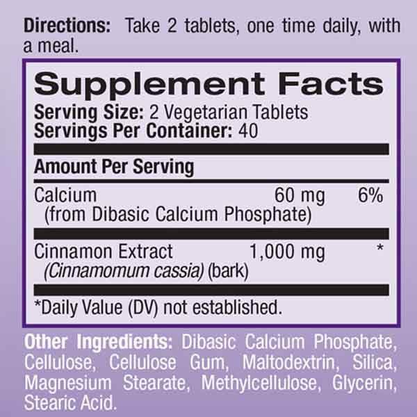 Natrol CINNAMON EXTRACT – 1000mg