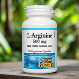 Natural Factors L-Arginine 500 mg, 90 Ct