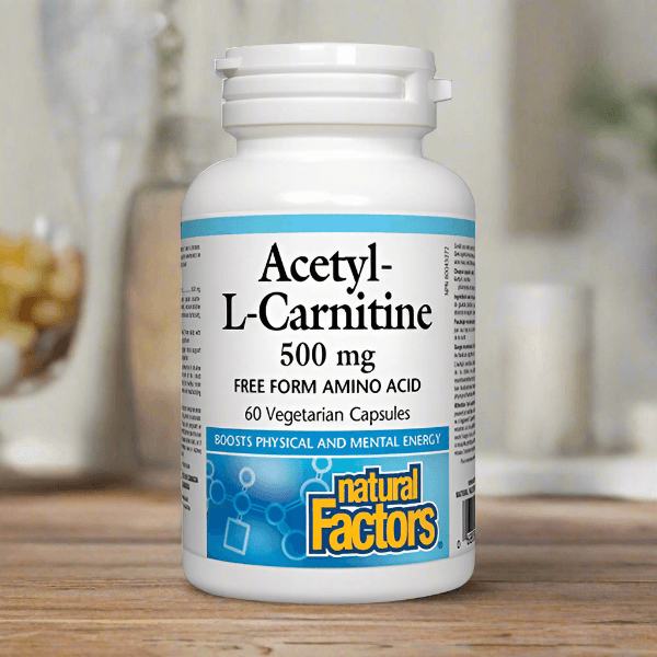 Natural Factors Acetyl-L-Carnitine 500 mg, 60 Ct