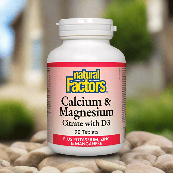 Natural Factors Calcium & Magnesium Citrate with D3, 90 Ct