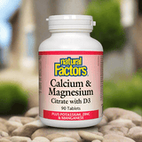Natural Factors Calcium & Magnesium Citrate with D3, 90 Ct
