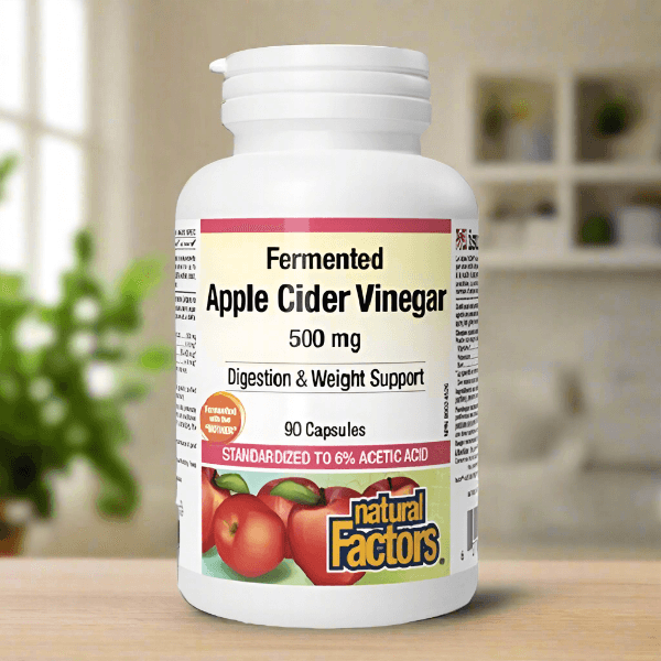 Natural Factors Fermented Apple Cider Vinegar 500mg, 90 Ct