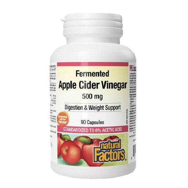 Natural Factors Fermented Apple Cider Vinegar 500mg, 90 Ct