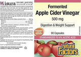 Natural Factors Fermented Apple Cider Vinegar 500mg, 90 Ct