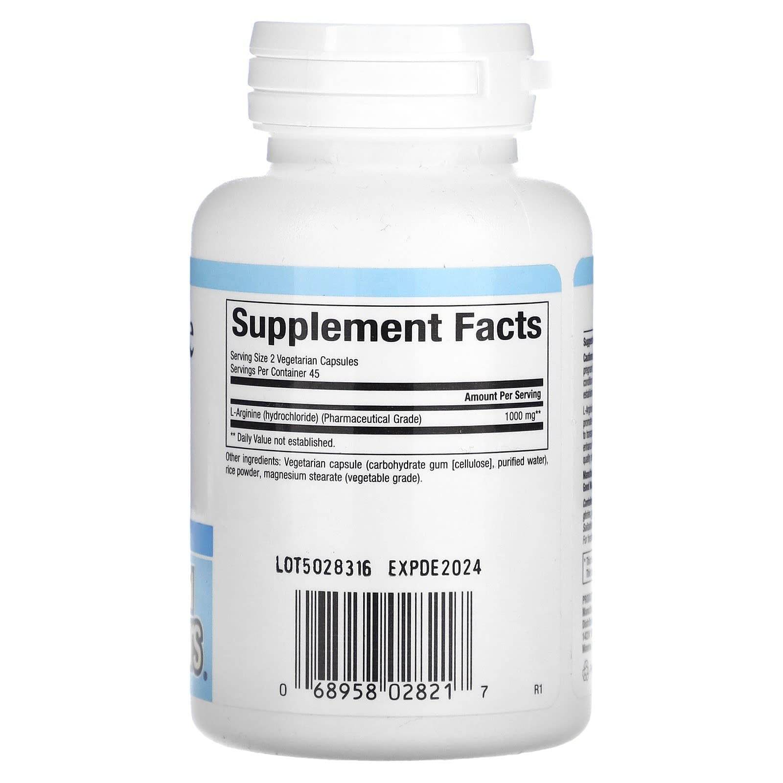 Natural Factors L-Arginine 500 mg, 90 Ct