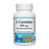 Natural Factors L-Carnitine 500mg, 60 Ct