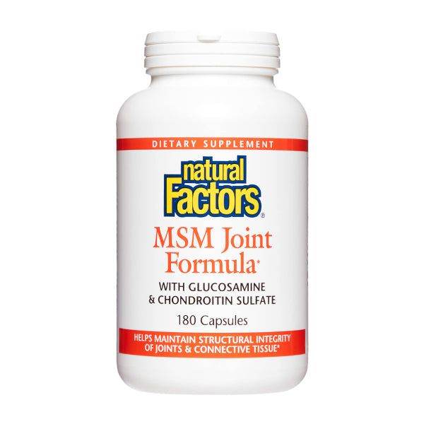 Natural Factors MSM Joint Formula with Glucosamine & Chondroitin Sulfate, 180 Ct