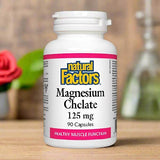 Natural Factors Magnesium Chelate 125mg, 90 Ct