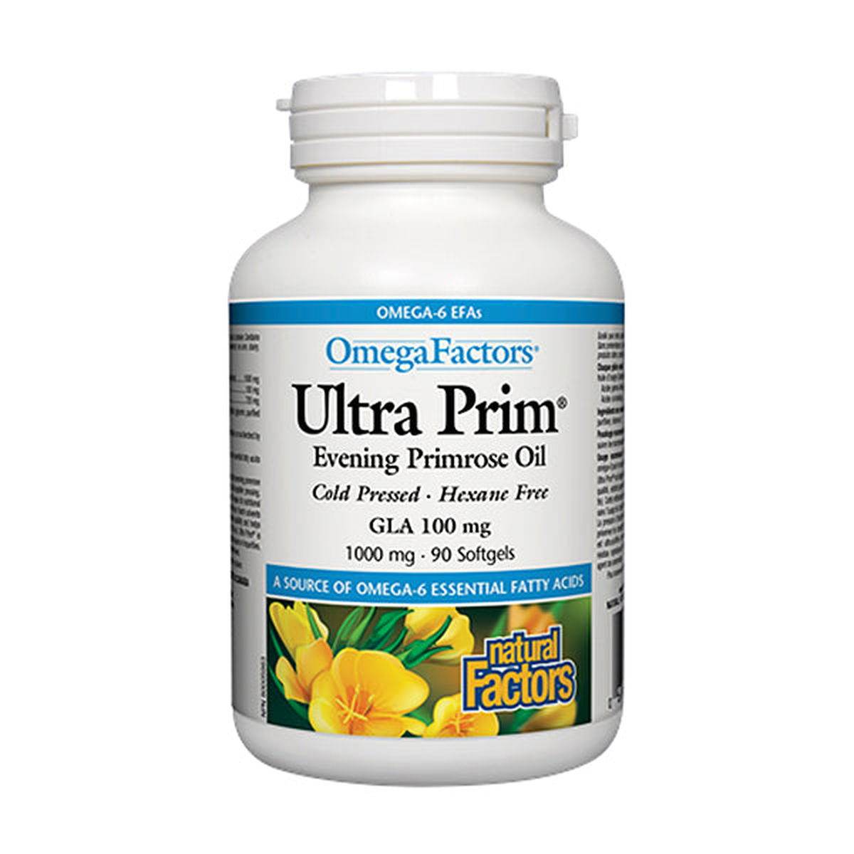 Natural Factors Ultra Prim Evening Primrose Oil 1000mg, 90 Ct