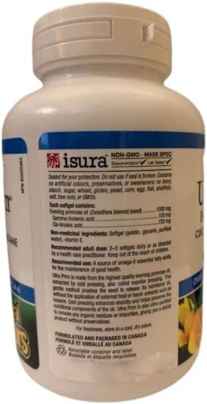 Natural Factors Ultra Prim Evening Primrose Oil 1000mg, 90 Ct