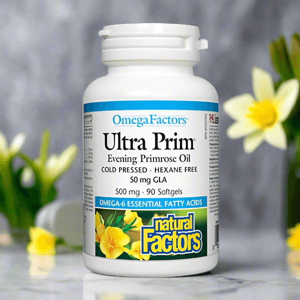Natural Factors Ultra Prim Evening Primrose Oil 500mg, 90 Ct