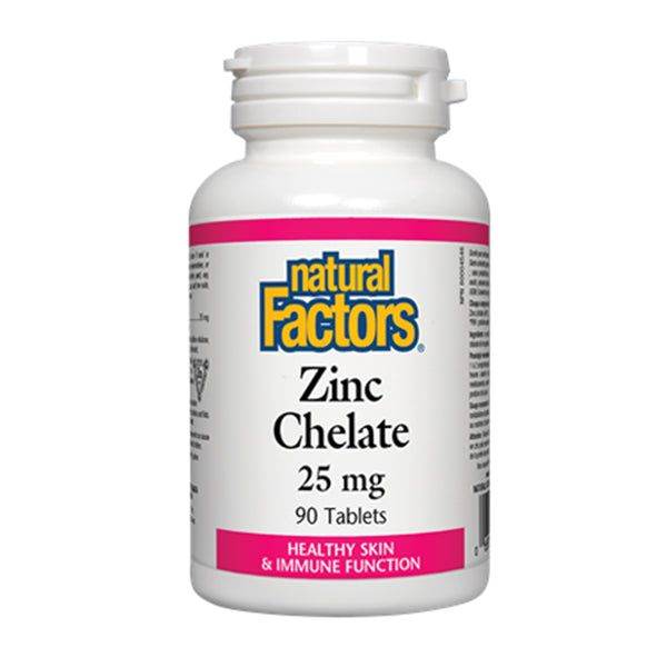 Natural Factors Zinc Chelate 25mg, 90 Ct