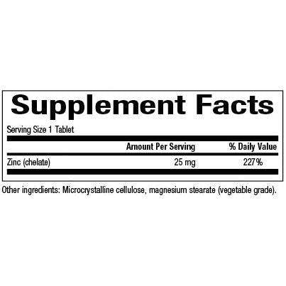 Natural Factors Zinc Chelate 25mg, 90 Ct