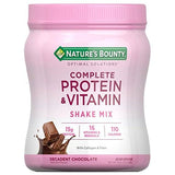 Nature's Bounty Complete Protein & Vitamin Shake Mix Decadent Chocolate, 1 lbs