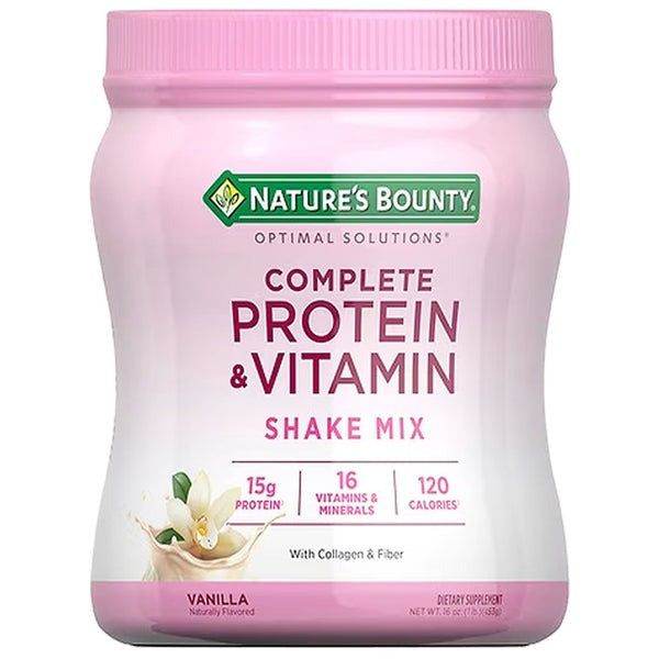 Nature's Bounty Complete Protein & Vitamin Shake Mix Vanilla, 1 lbs