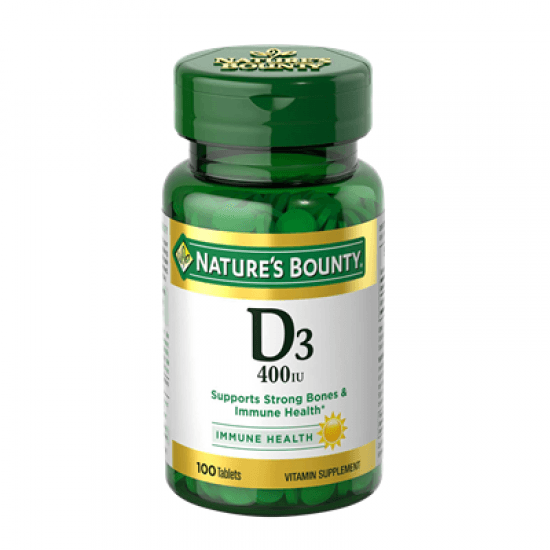 Nature's Bounty VITAMIN D3 400 IU 100 TABLETS