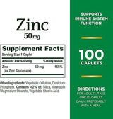Nature's Bounty Zinc 50mg 100ct