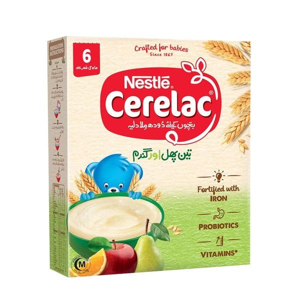 Nestle Cerelac 3 Fruits & Wheat, 175g