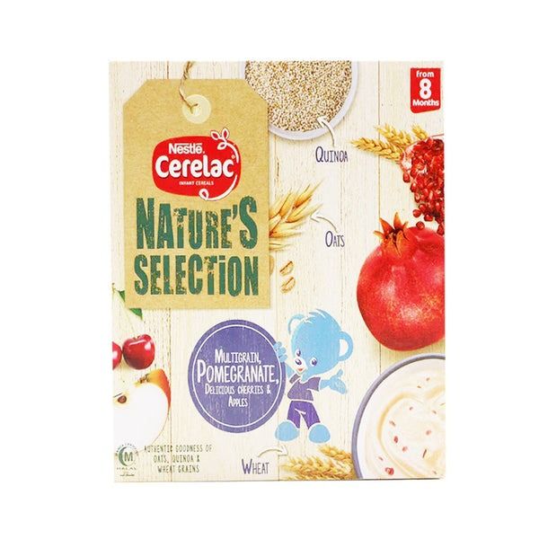 Nestle Cerelac Nature's Selection Multigrain Pomegranate Delicious Cherries & Apples, 175g