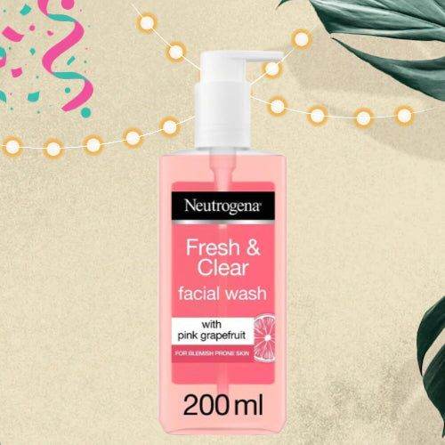 Neutrogena Fresh & Clear Pink Grapefruit Facial Wash – 200ml