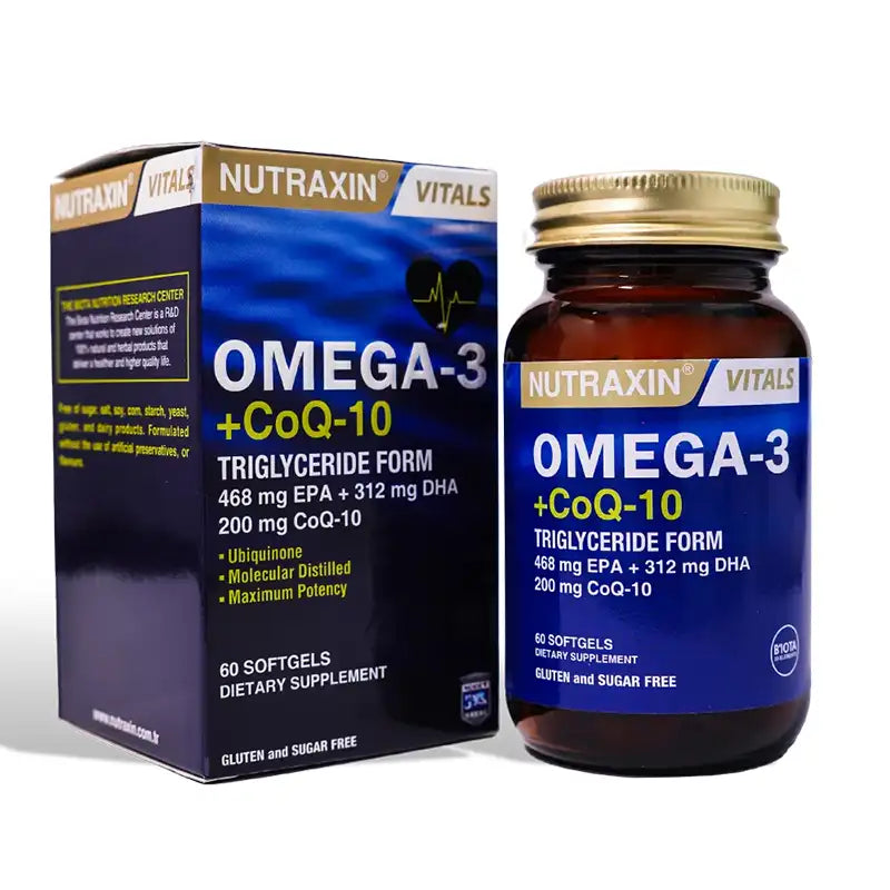 Nutraxin Omega 3 + Coq10 60 Softgels