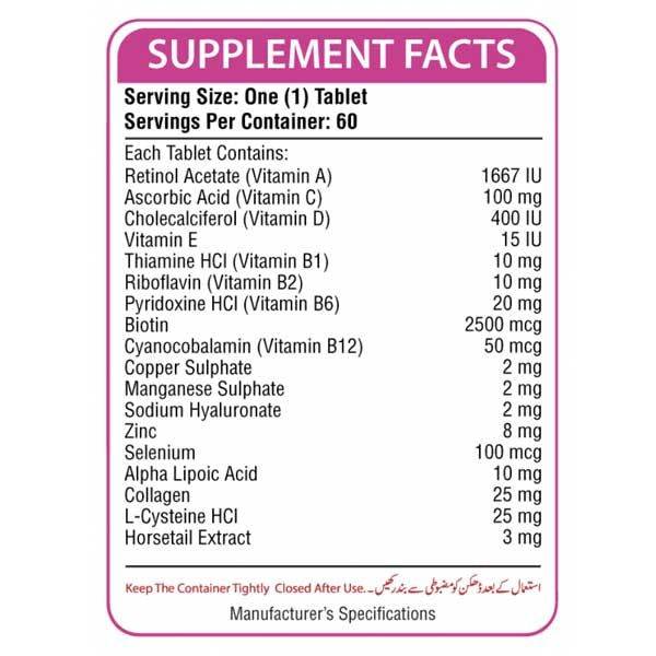 Nutrifactor Butex Skin, Hair & Nails (Collagen Formula), 60 Ct